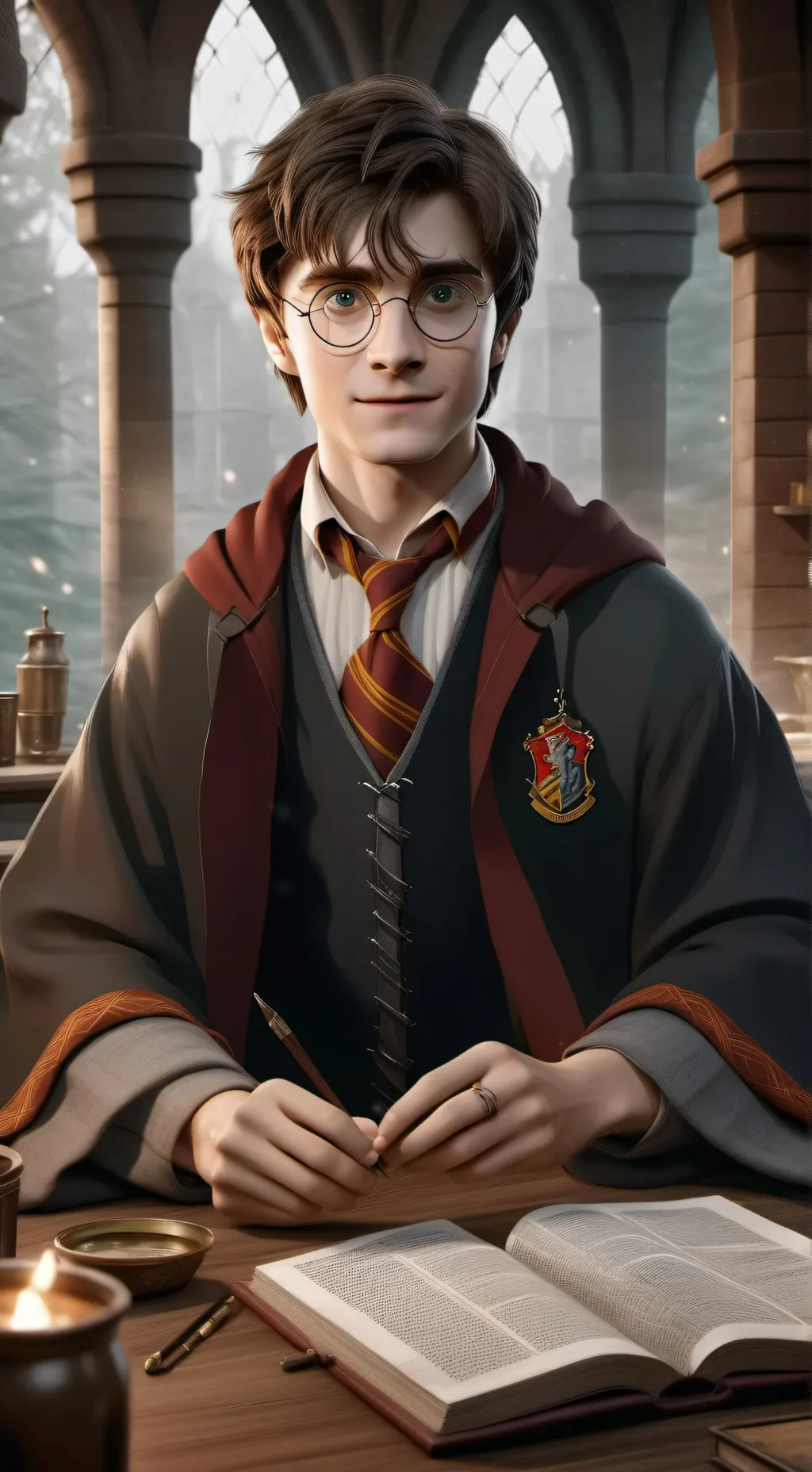 ai character: harry potter background