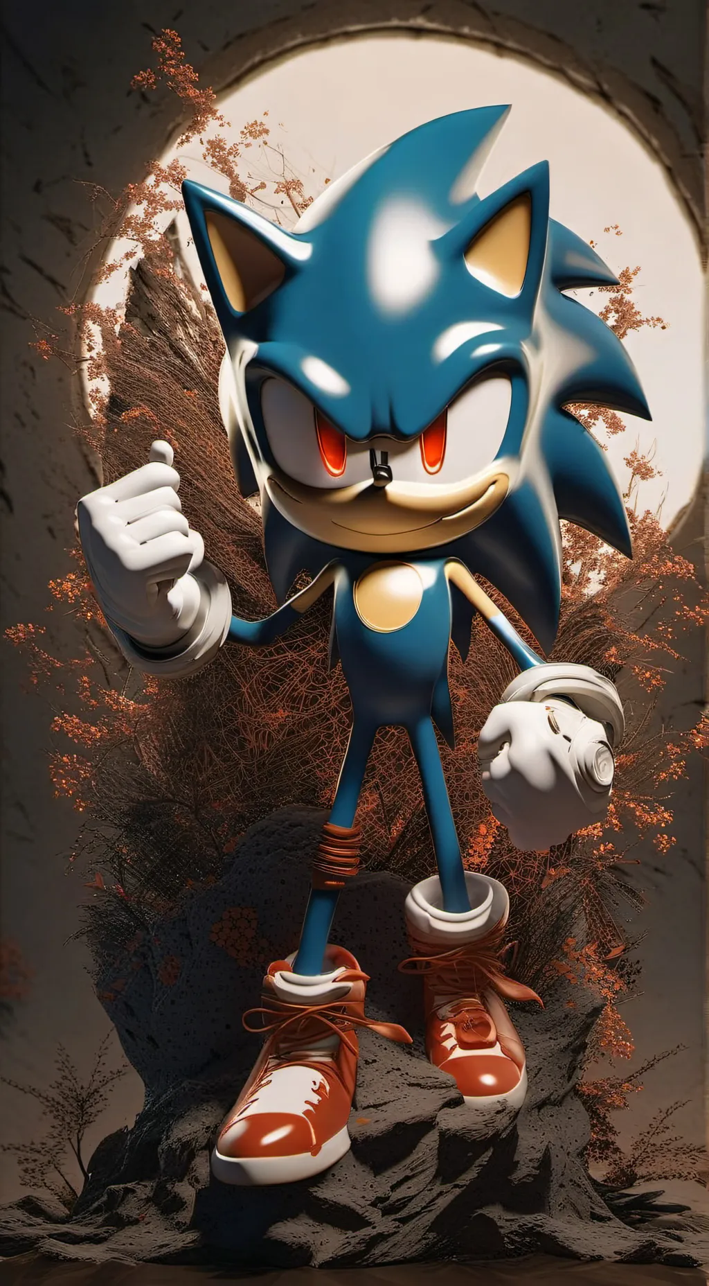 ai character: sonic. omt background