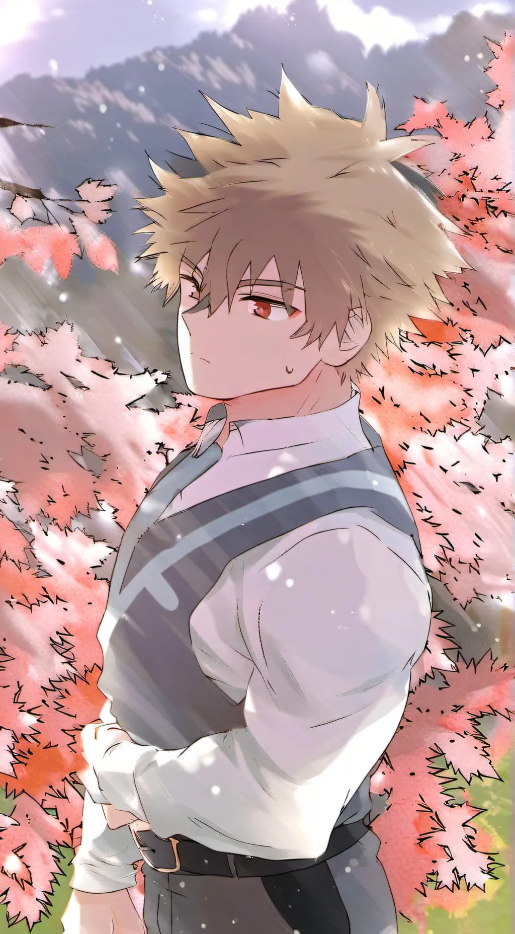 ai character: bakugo  background
