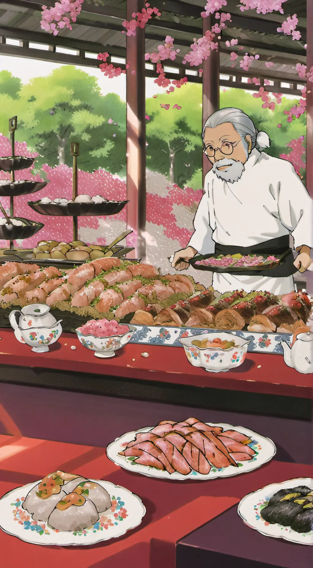 ai character: Dw yummy buffet! background