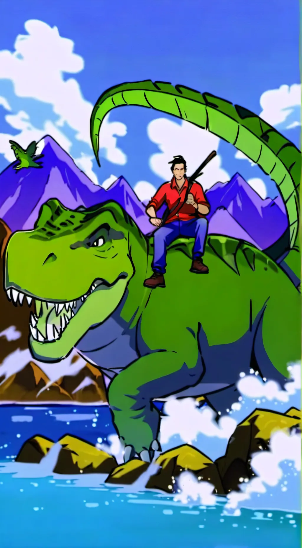 ai character: Harister animates background