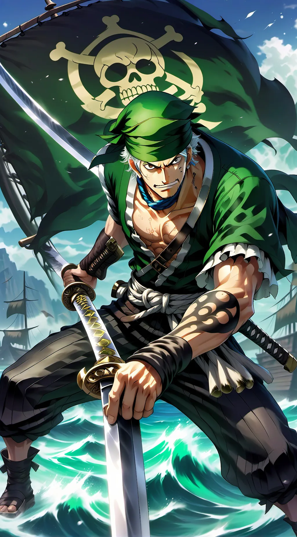 ai character: Roronoa Zoro background