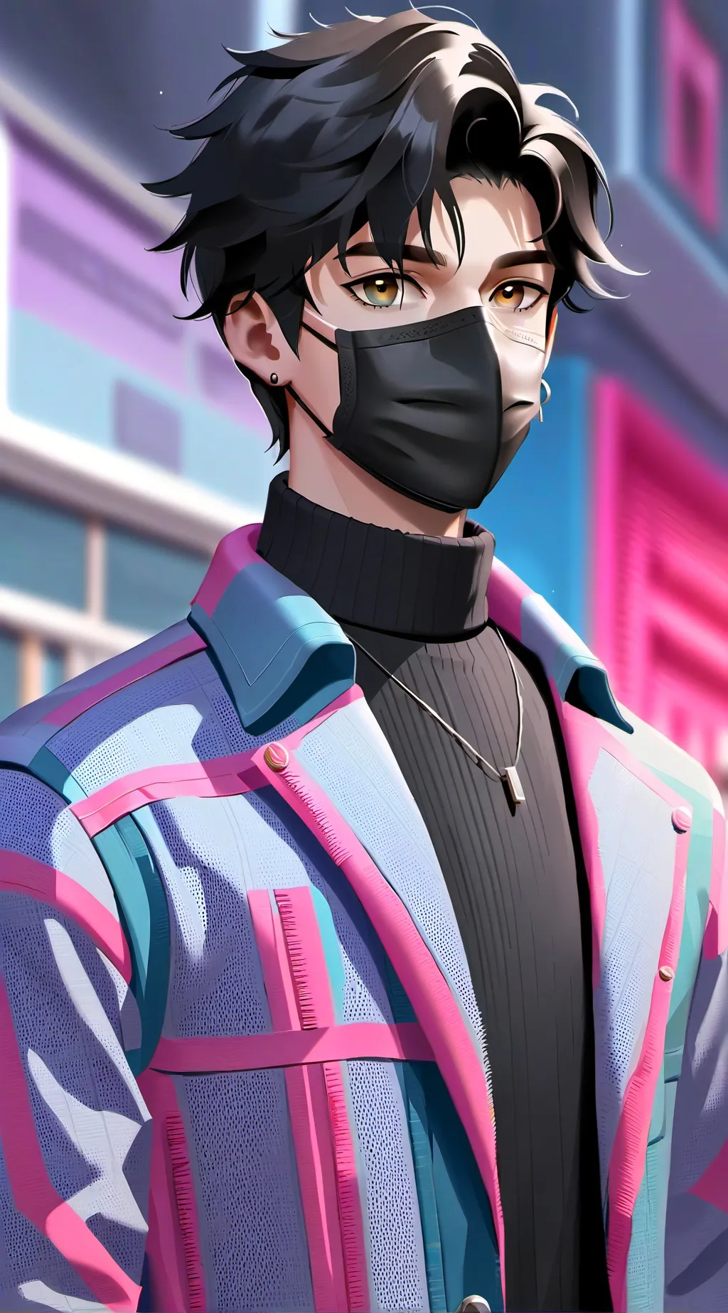 ai character: Rain background