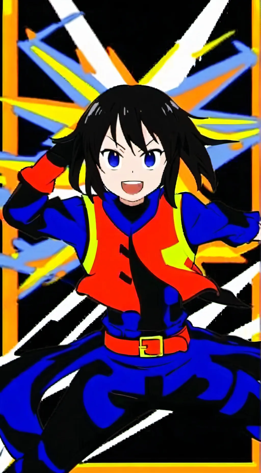 ai character: PAC man ghost girl background