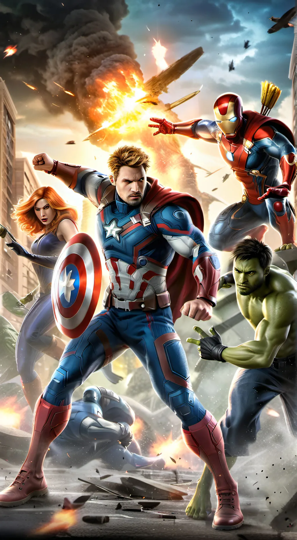ai character: Avengers 1 background
