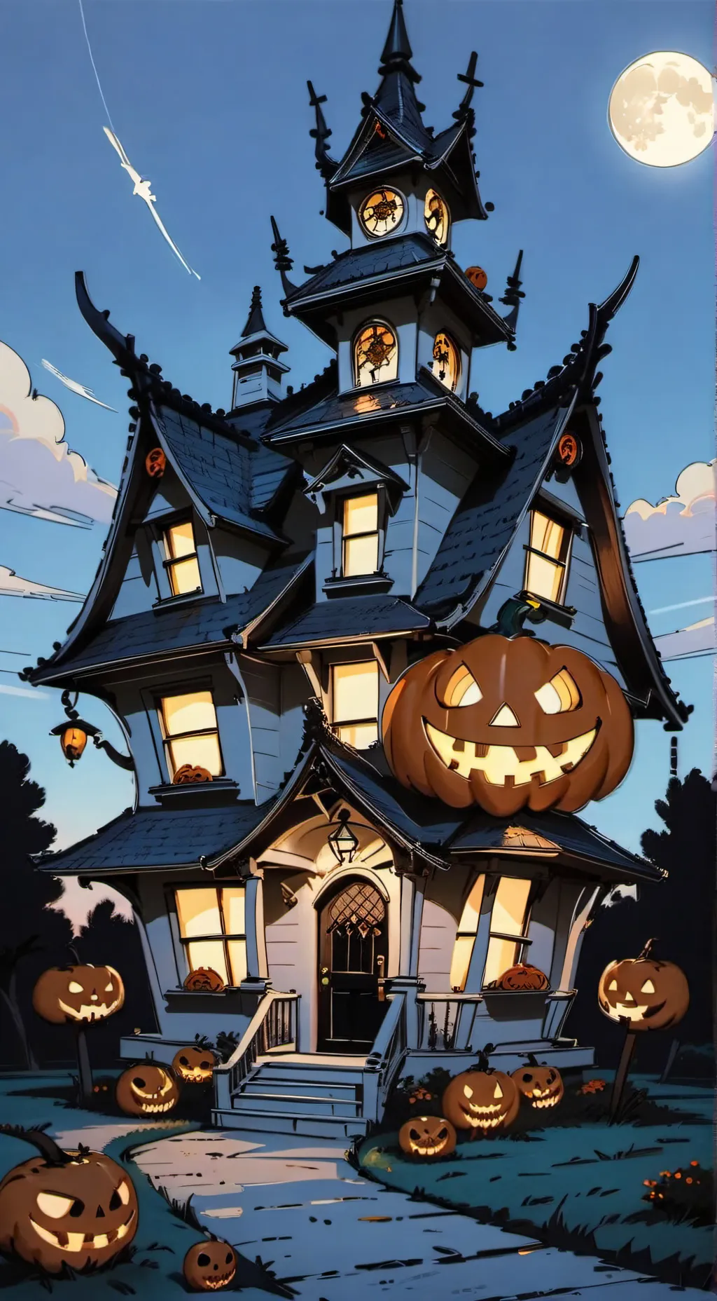 ai character: Dw Halloween!  background