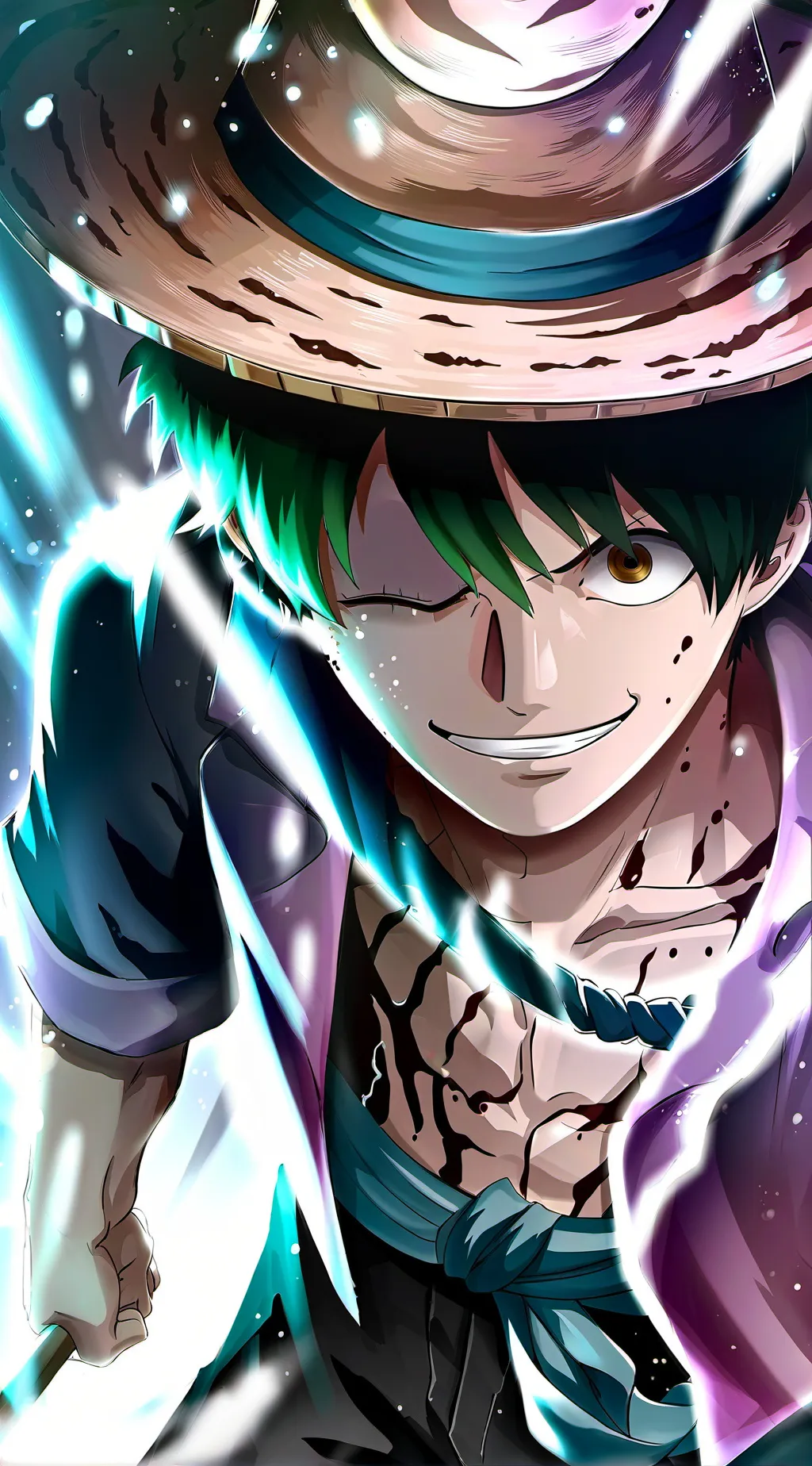 ai character: Serious luffy background