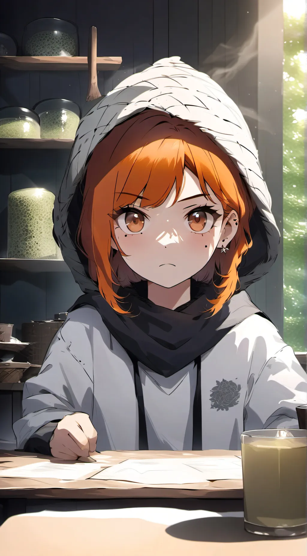 ai character: Mint background