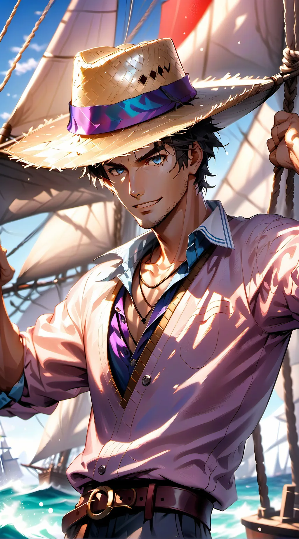 ai character: straw hat crew background