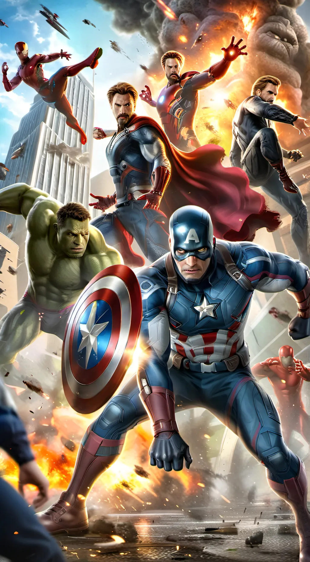ai character: Avengers 5 background