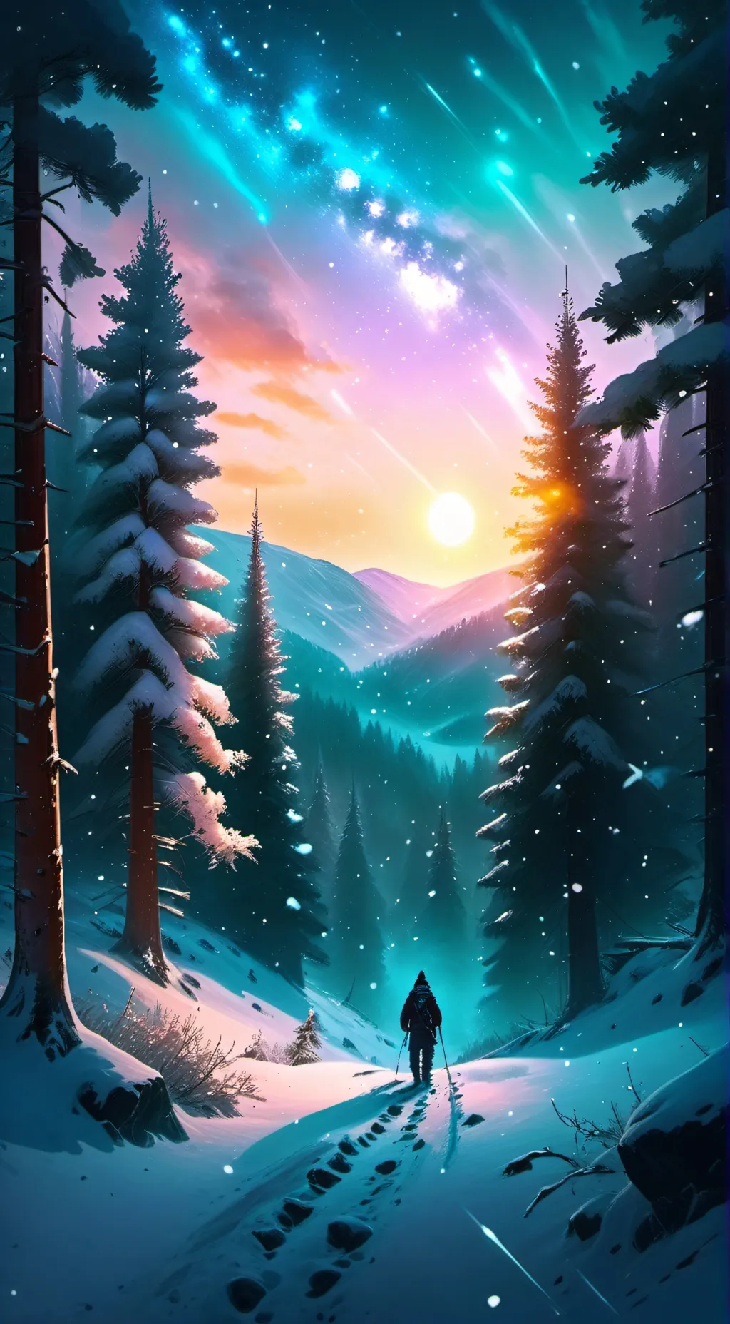 ai character: 🌸Kny snow day🌸 background