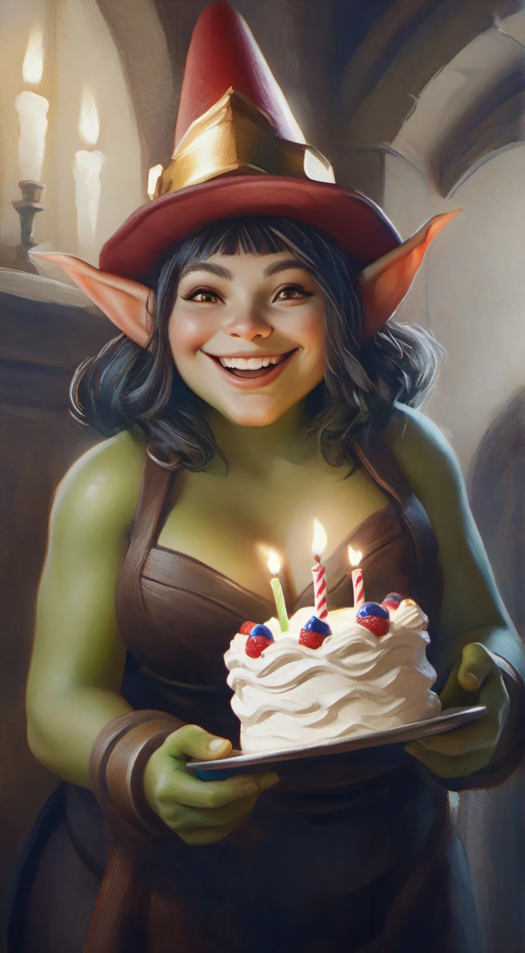 ai character: Birthday goblin  background