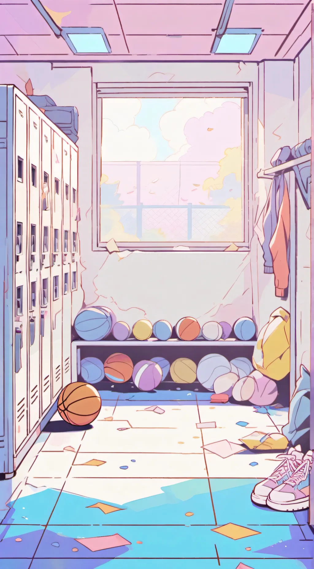 ai character: MHA (Creepy gym) background