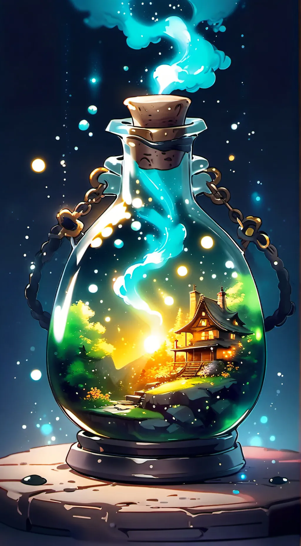 ai character: random potion background