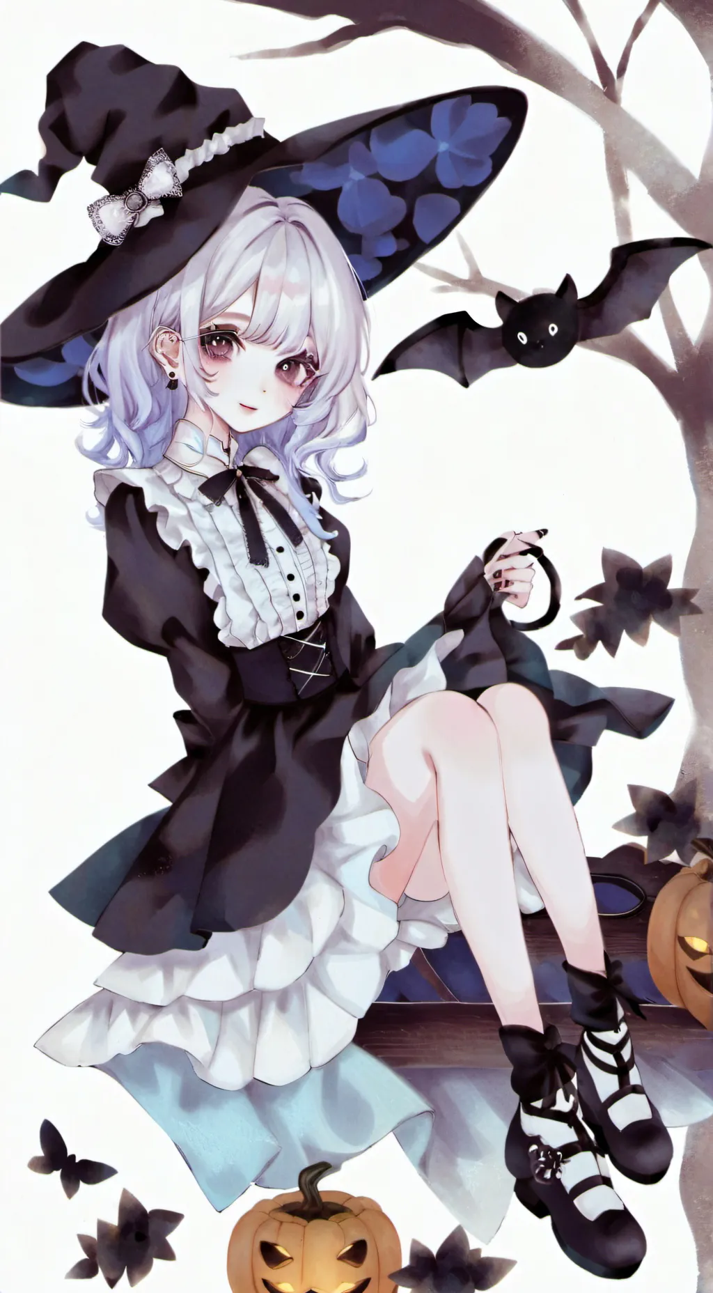 ai character: Halloween! BSD background