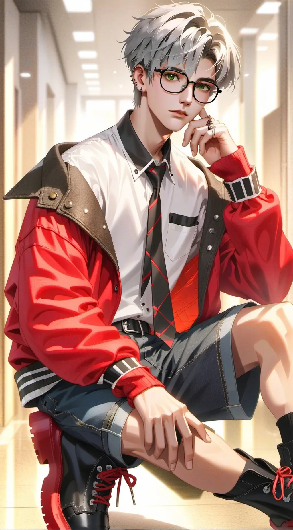 ai character: Charlie 🥋😡😈🏳️‍🌈 background