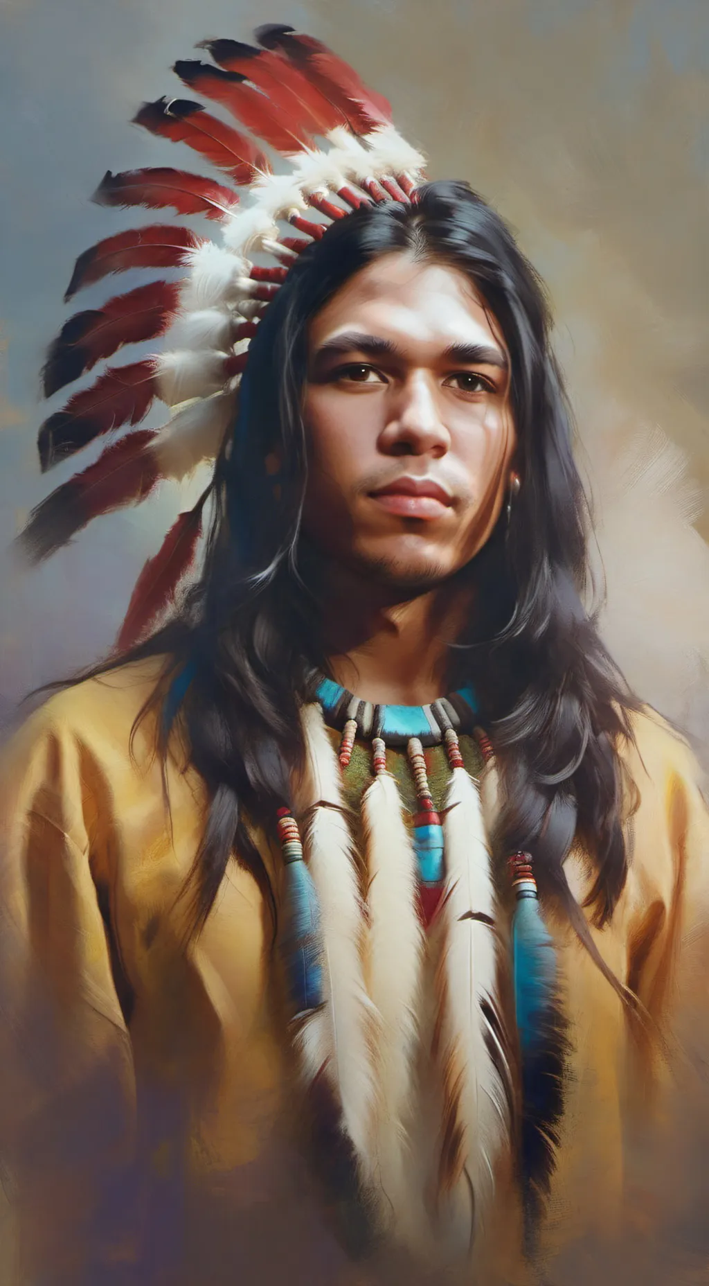ai character: Red Eagle  background
