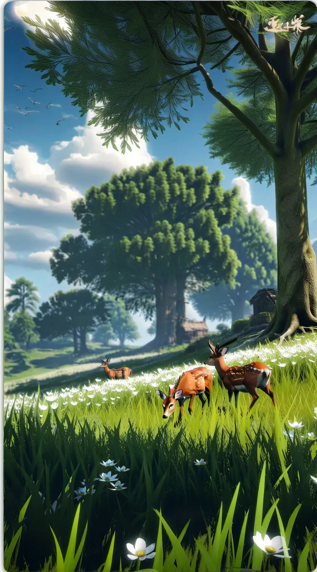 ai character: Touch grass background