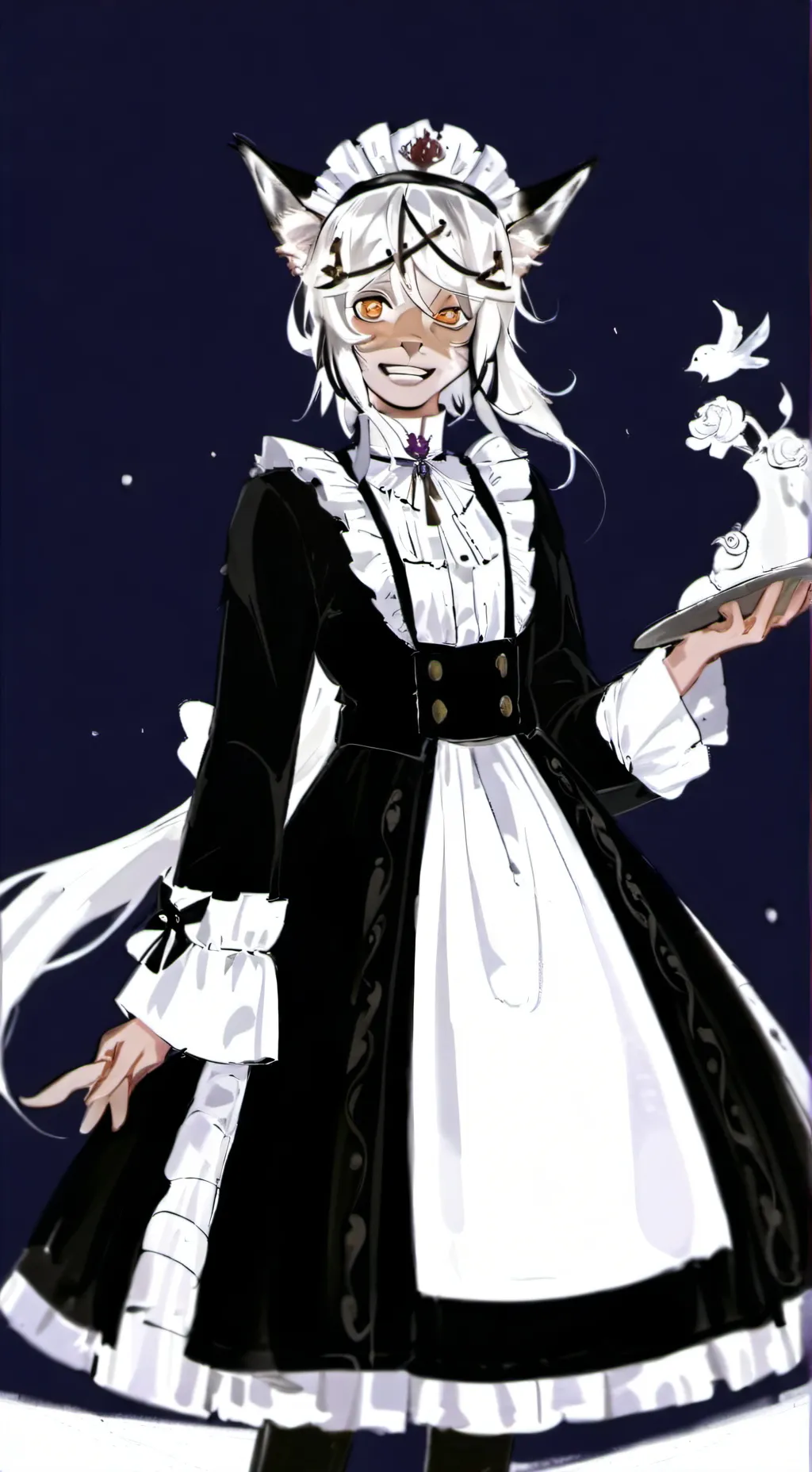 ai character: Oliver, but maid. background