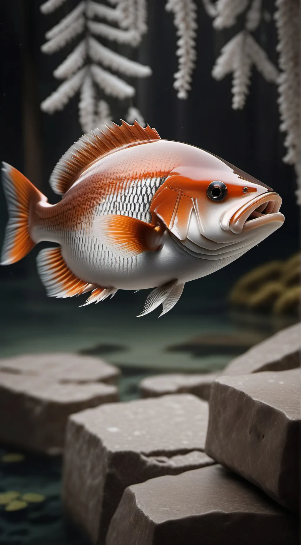 ai character: Steve le poisson  background