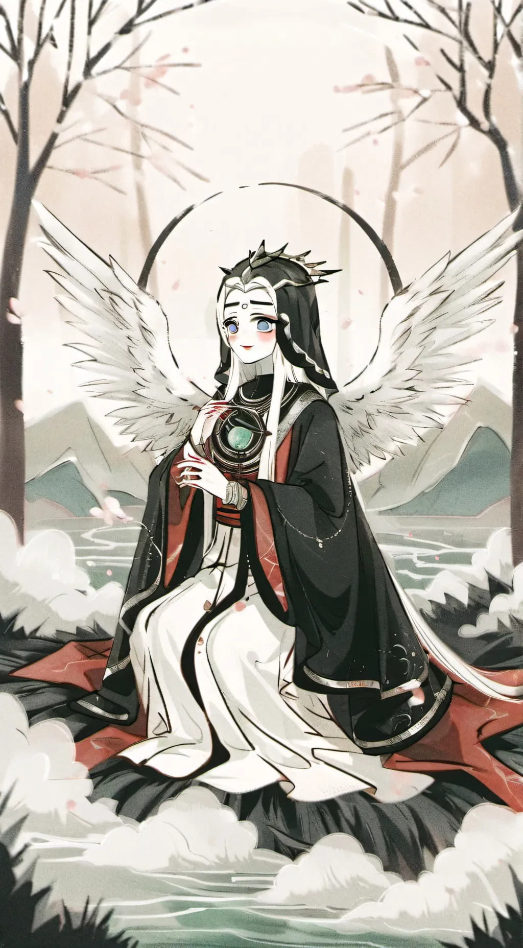 ai character: Dead Senah Au😇🕊️ background