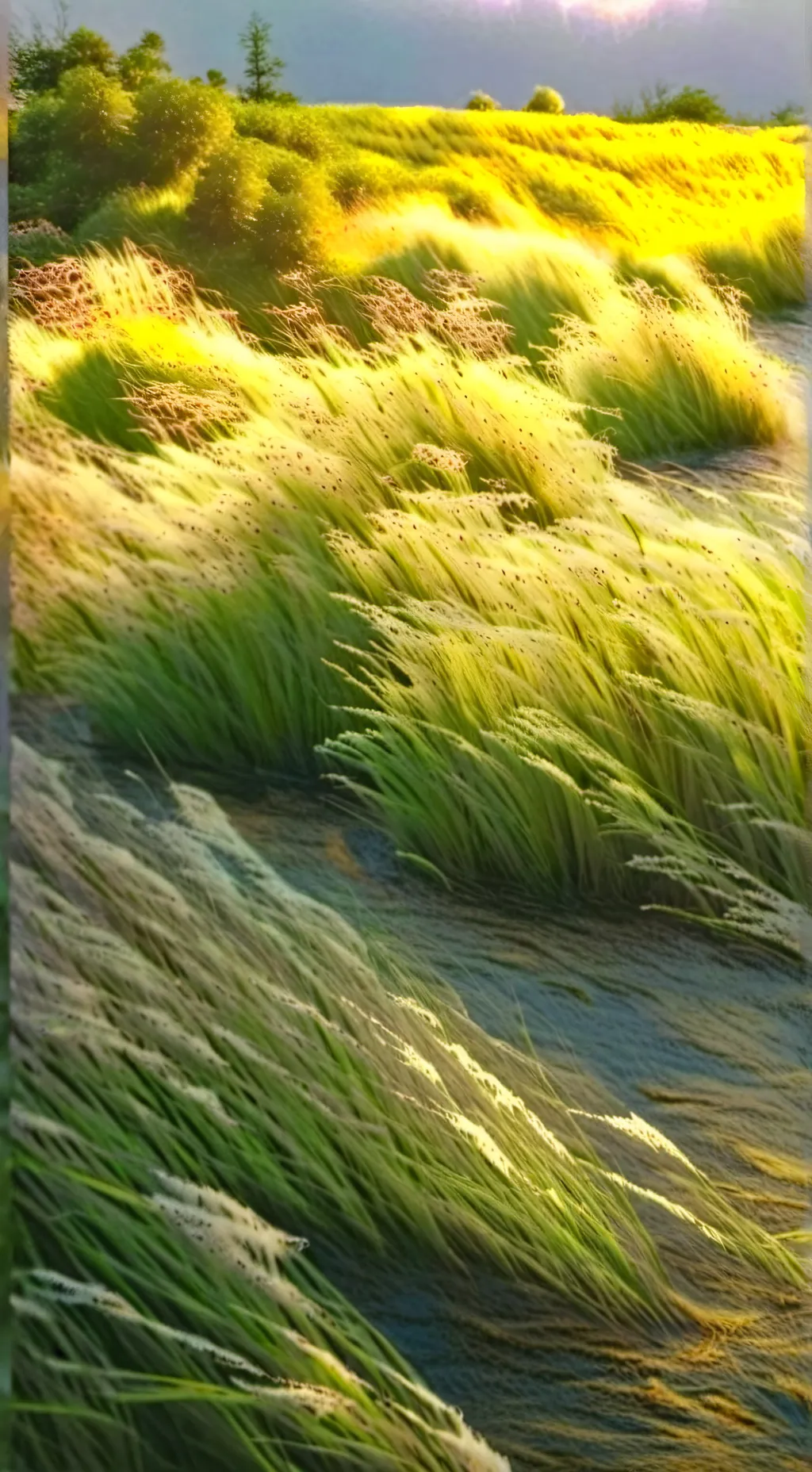 ai character: Grass background