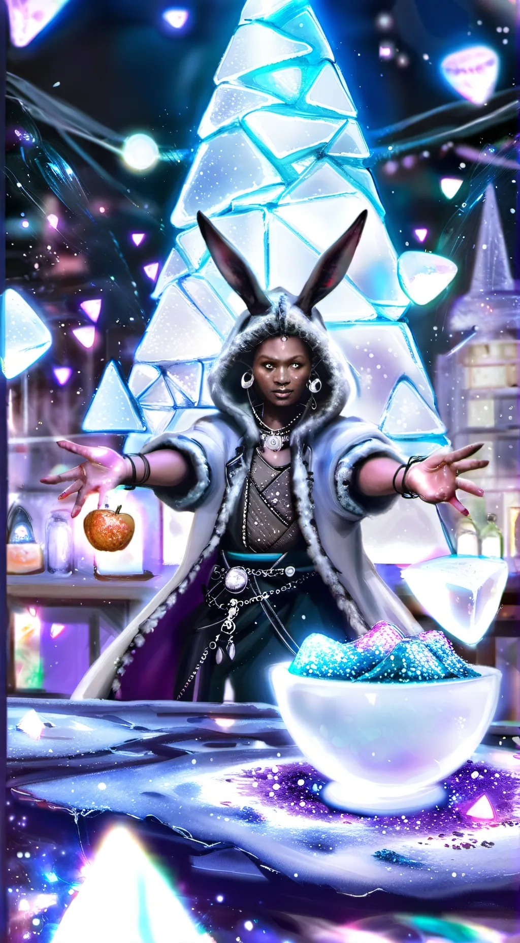 ai character: Tox x acid background