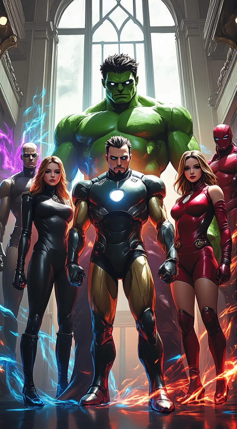 ai character: avengers background