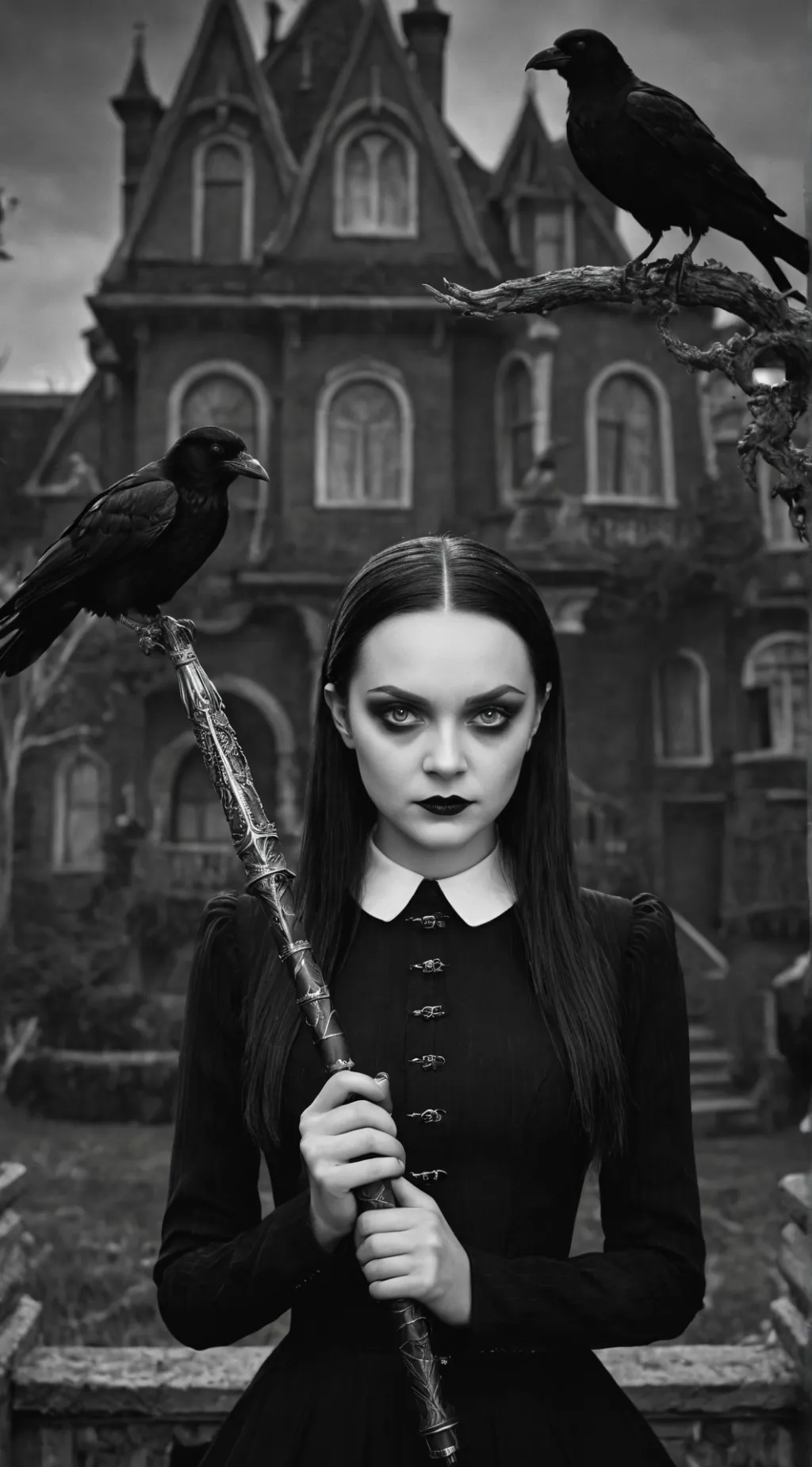 ai character: Wednesday Addams background