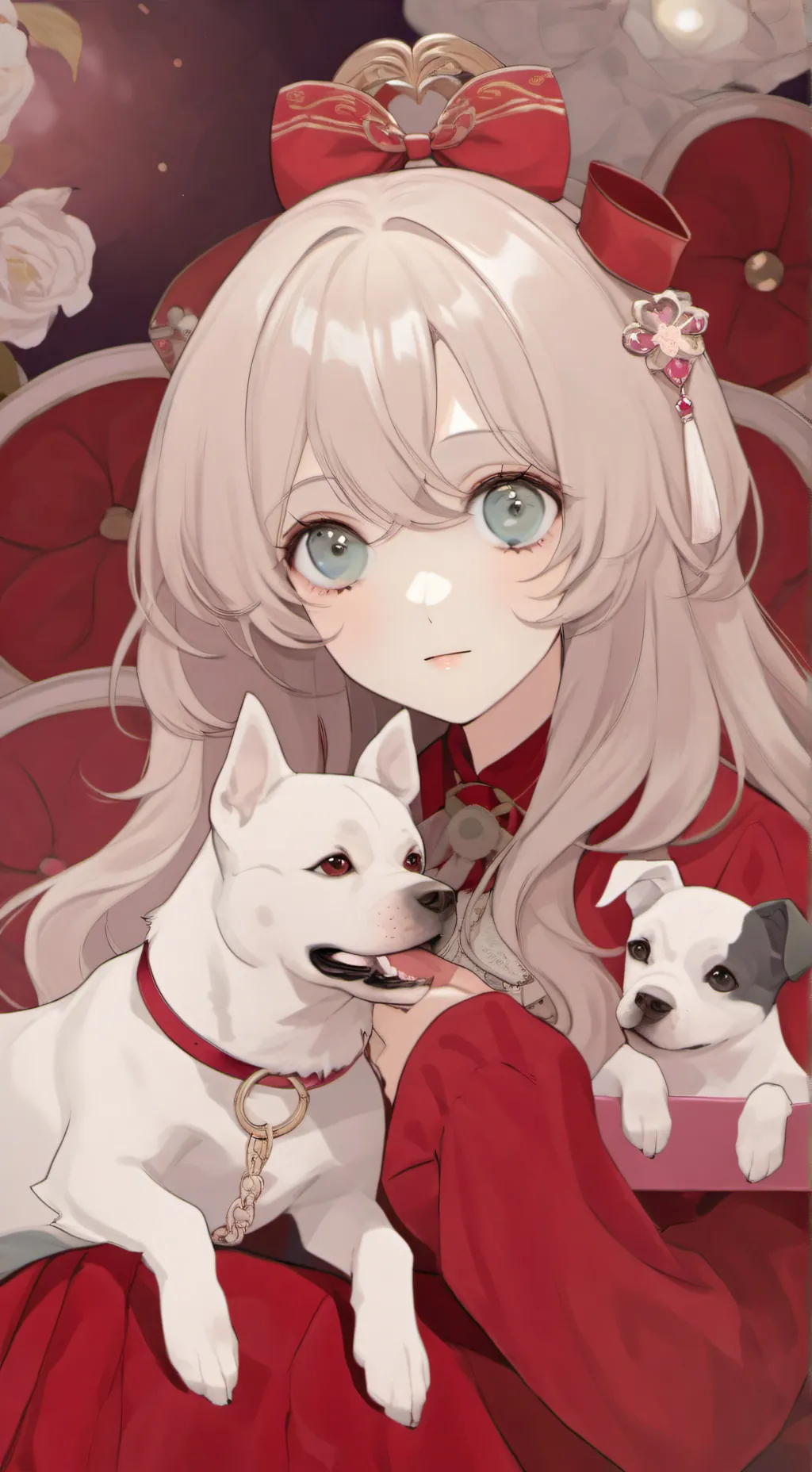 ai character: dogs background