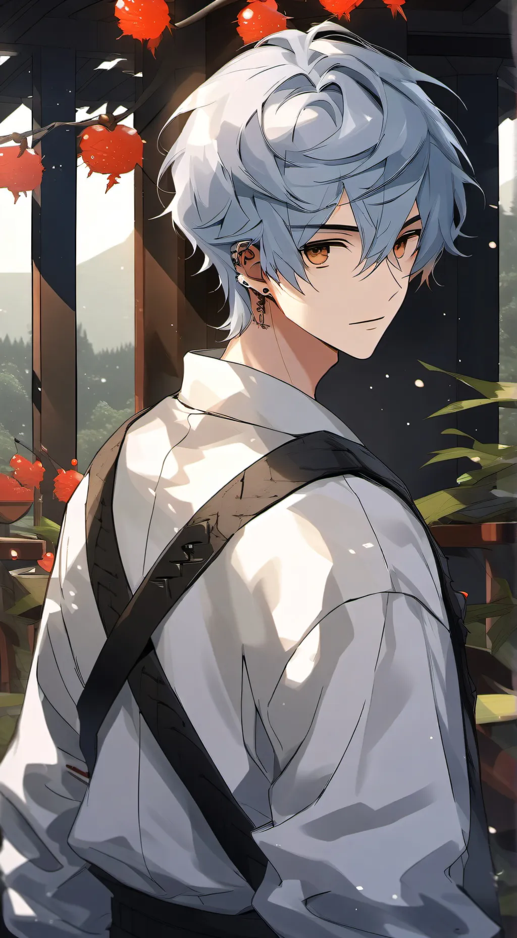 ai character: heaven background