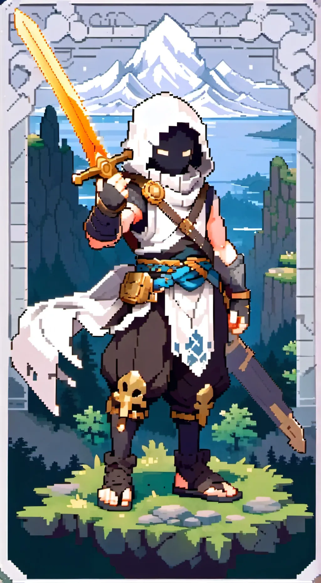 ai character: Minecraft Ninja. background