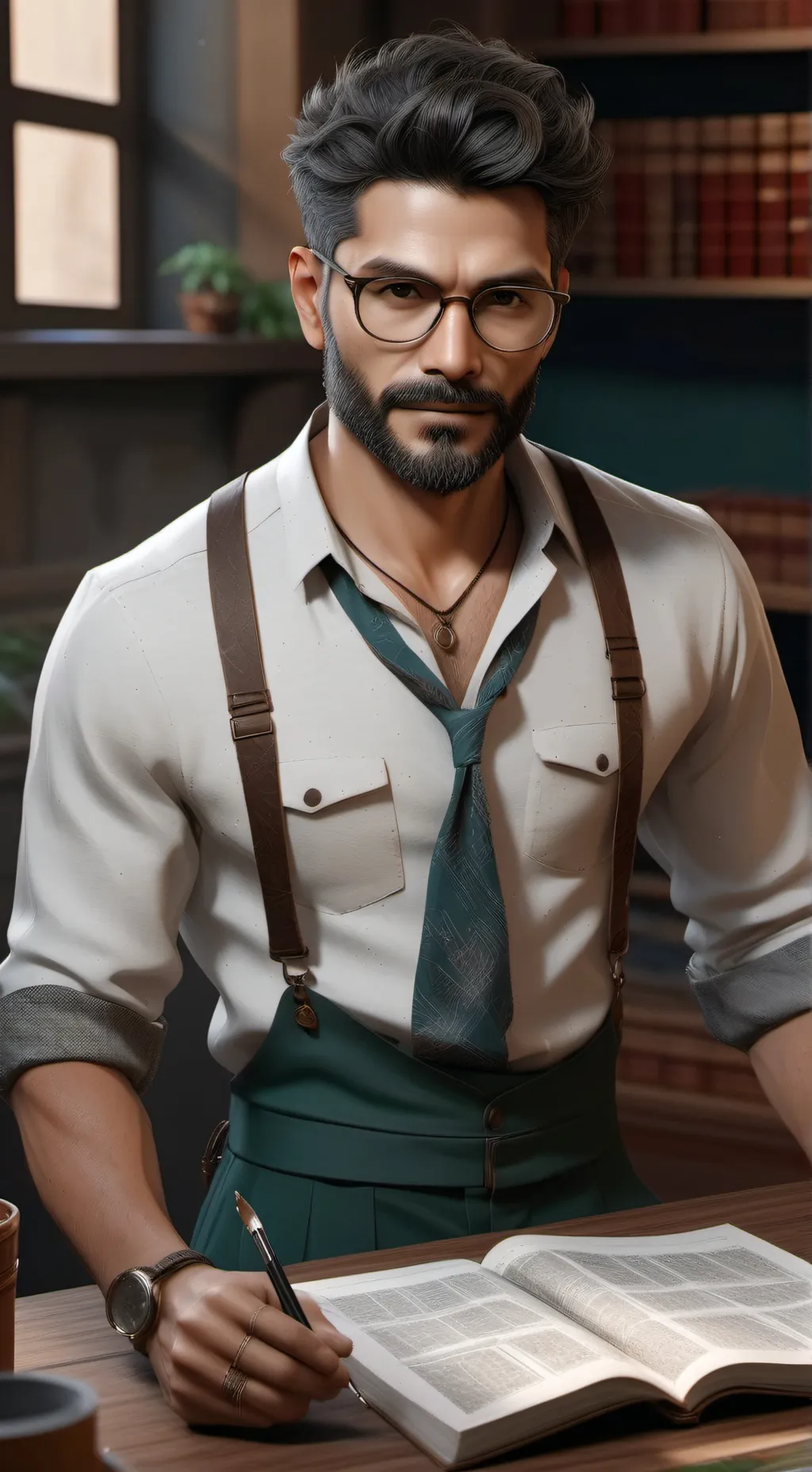 ai character: Profesor historia background