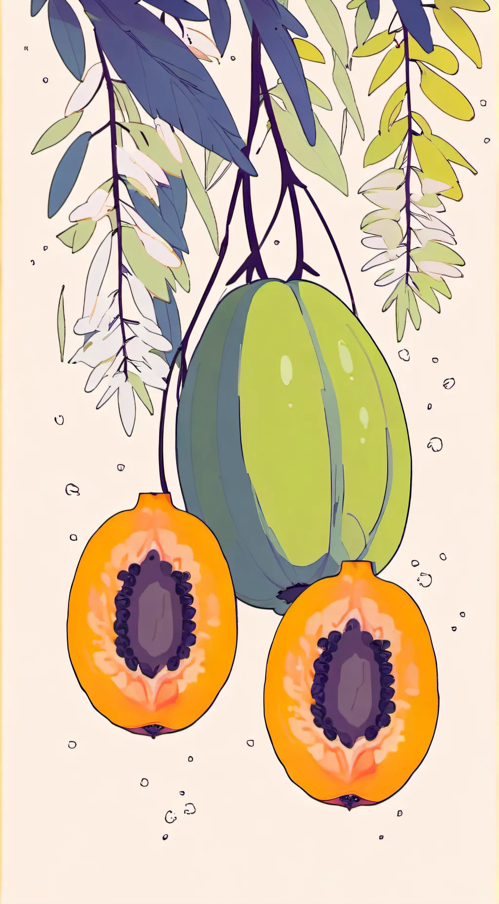 ai character: Papaya  background