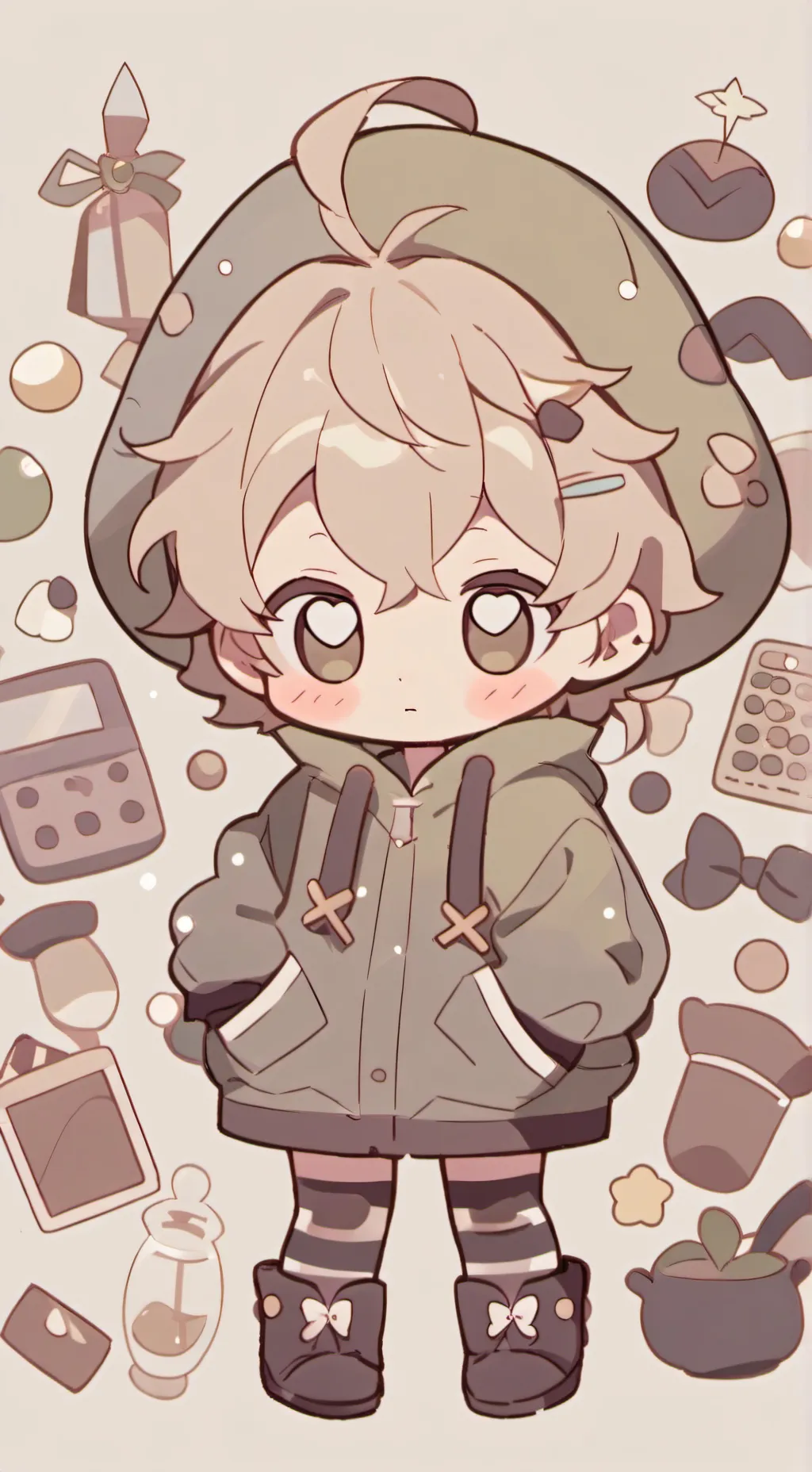 ai character: math helper baby background