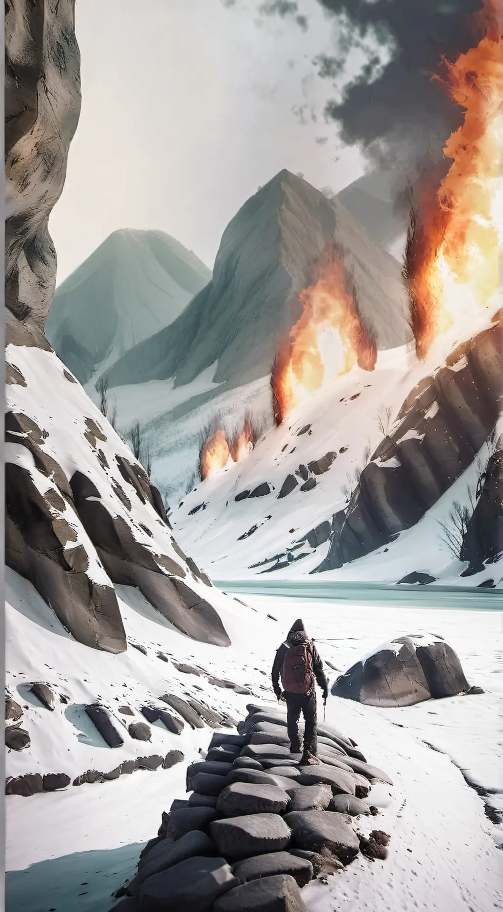 ai character: Warm ike fire AU background