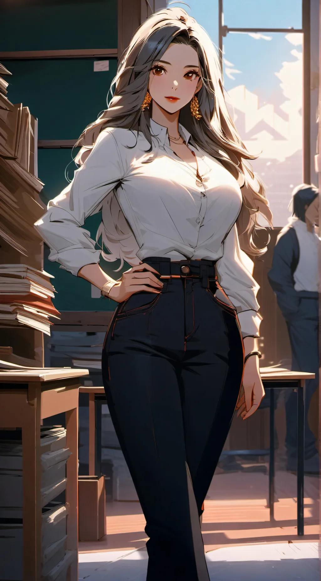ai character: Aika Fujimoto  background