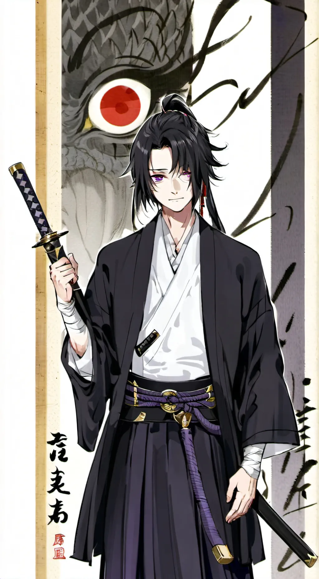 ai character: Koku & Yoriichi  background