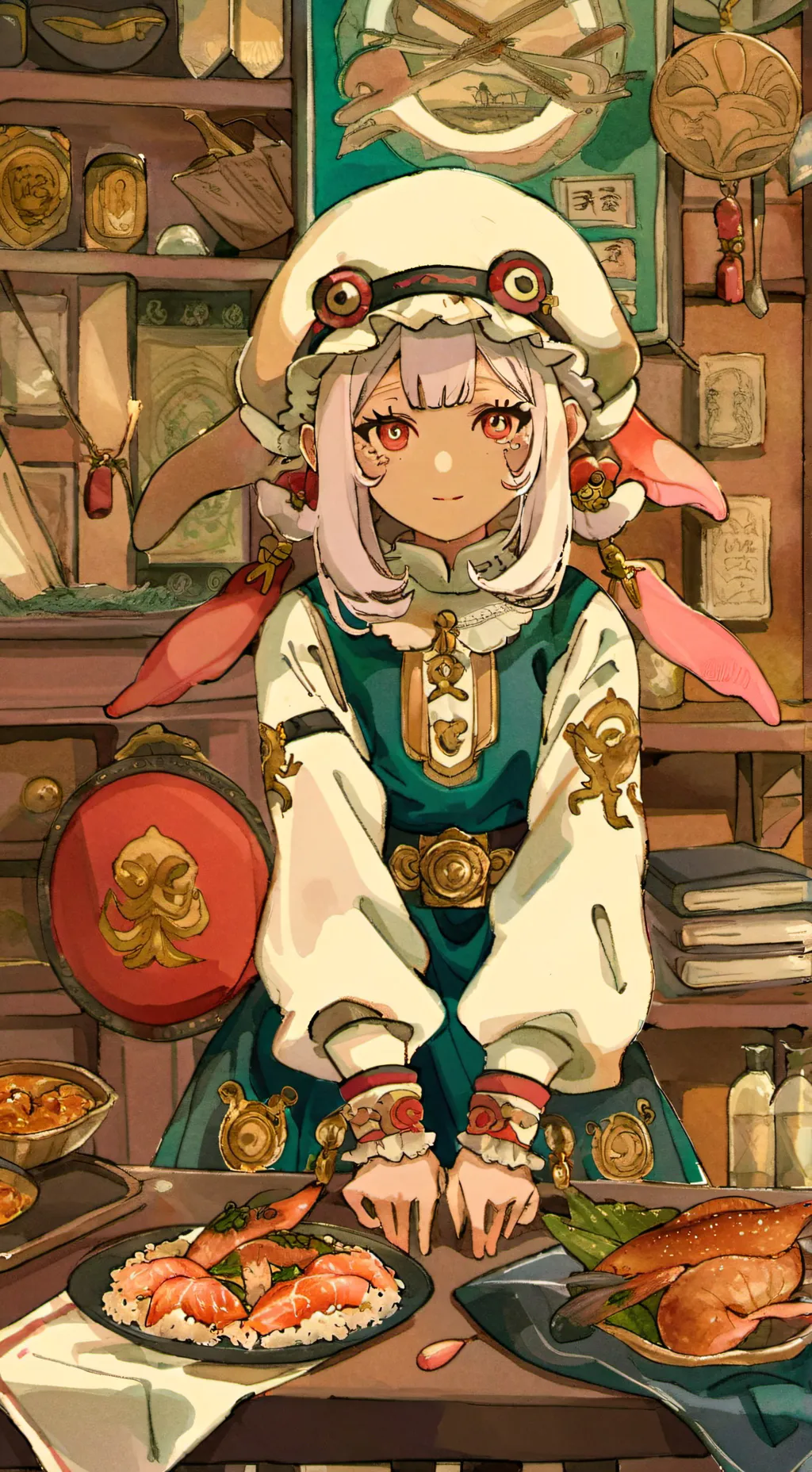 ai character: Squid game guard background