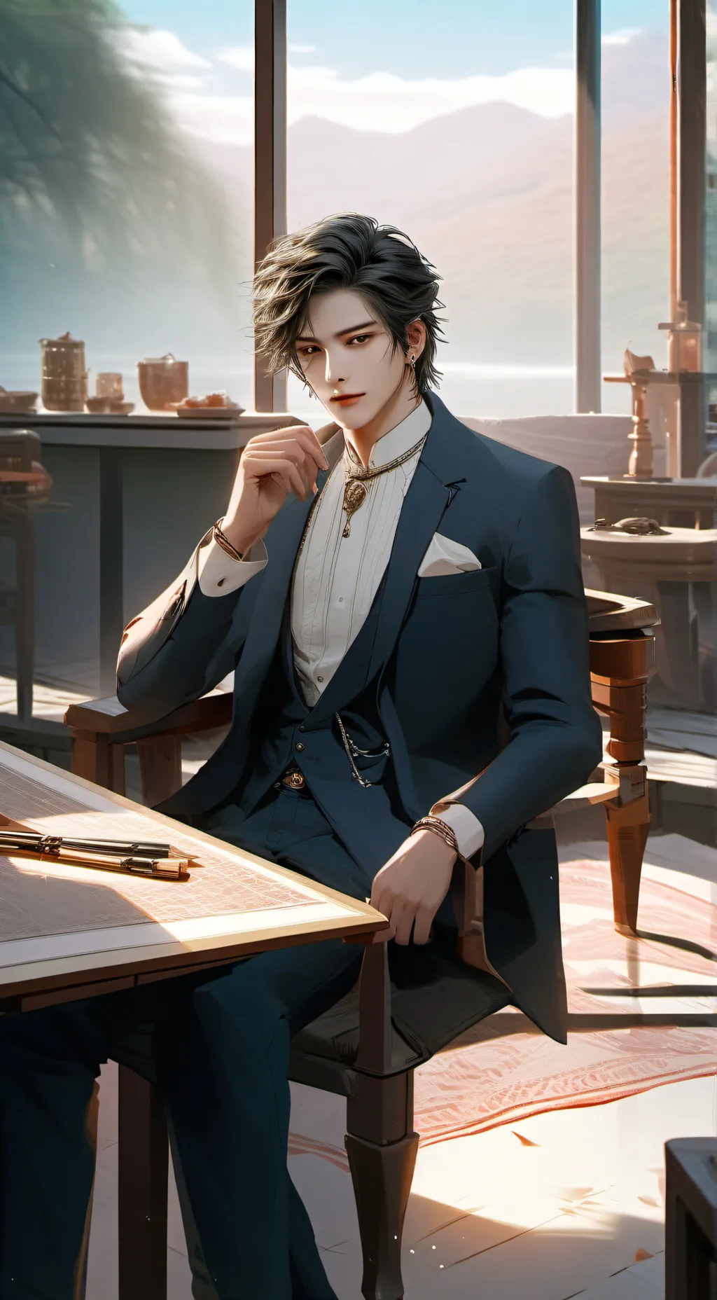ai character: Lucas  background