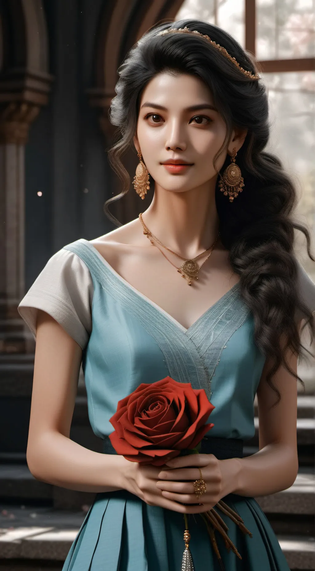 ai character: Rose toy background