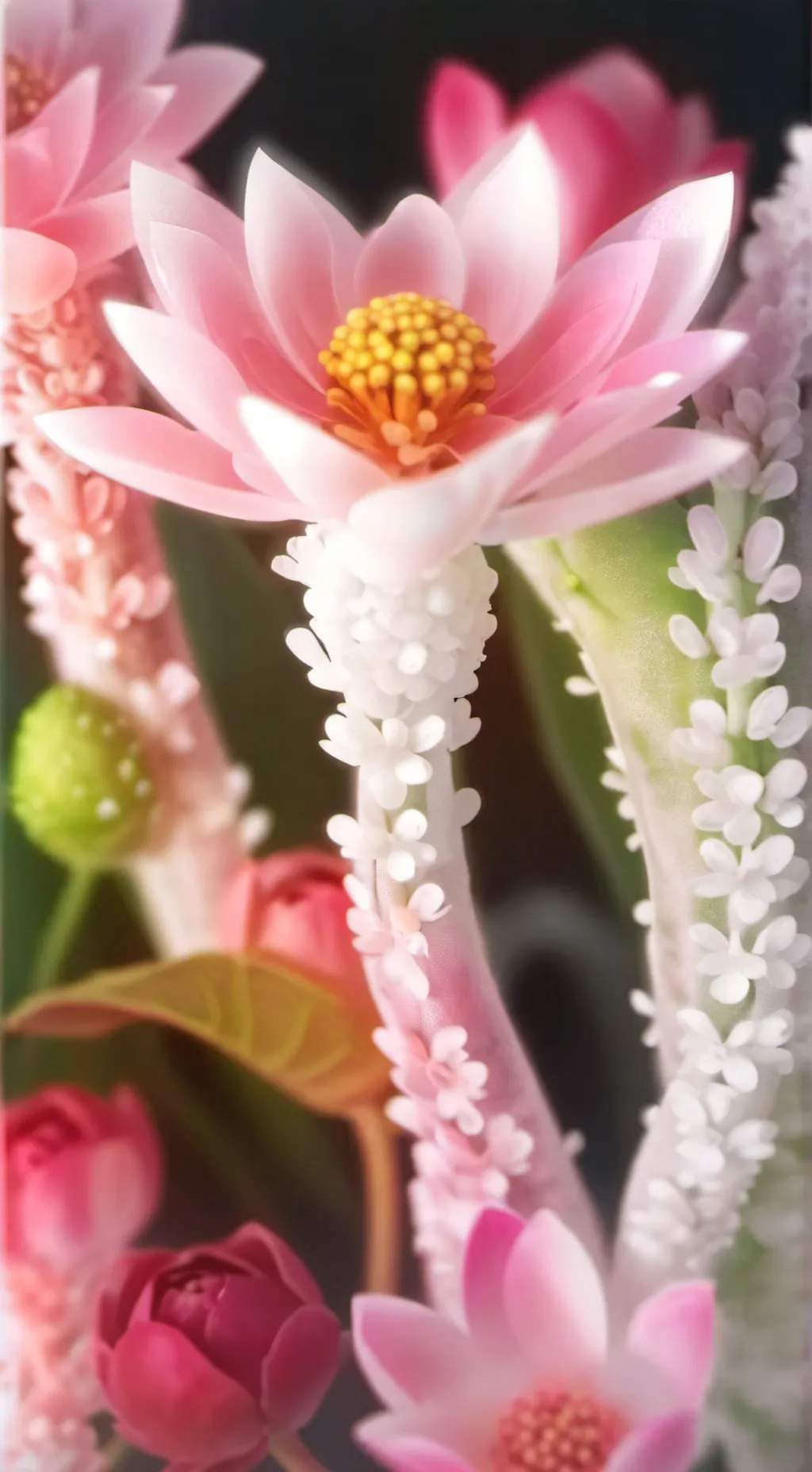 ai character: Flower background