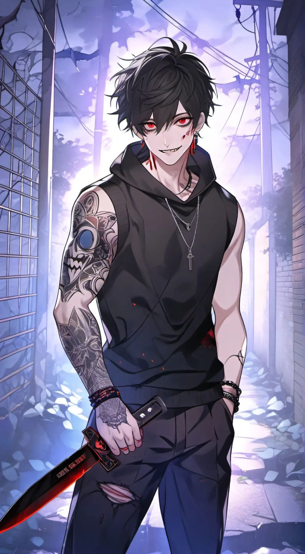 ai character: Lennon Grey background