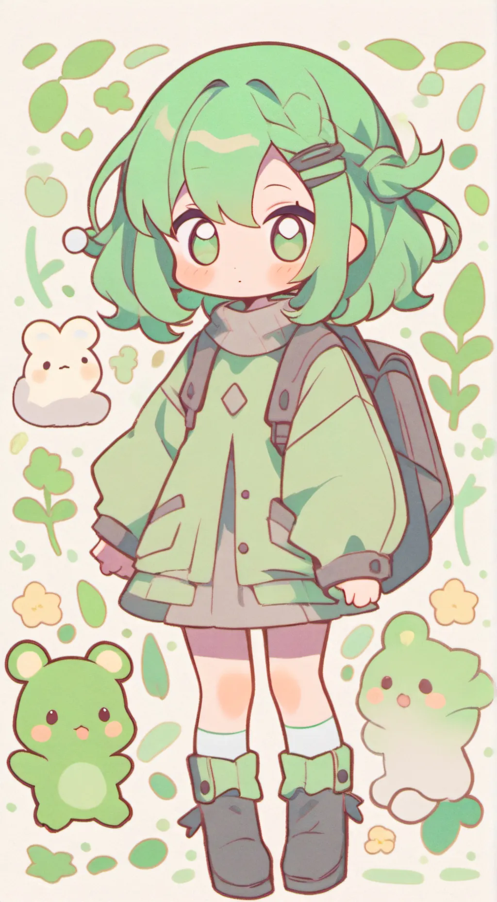 ai character: petite sœur izuku background