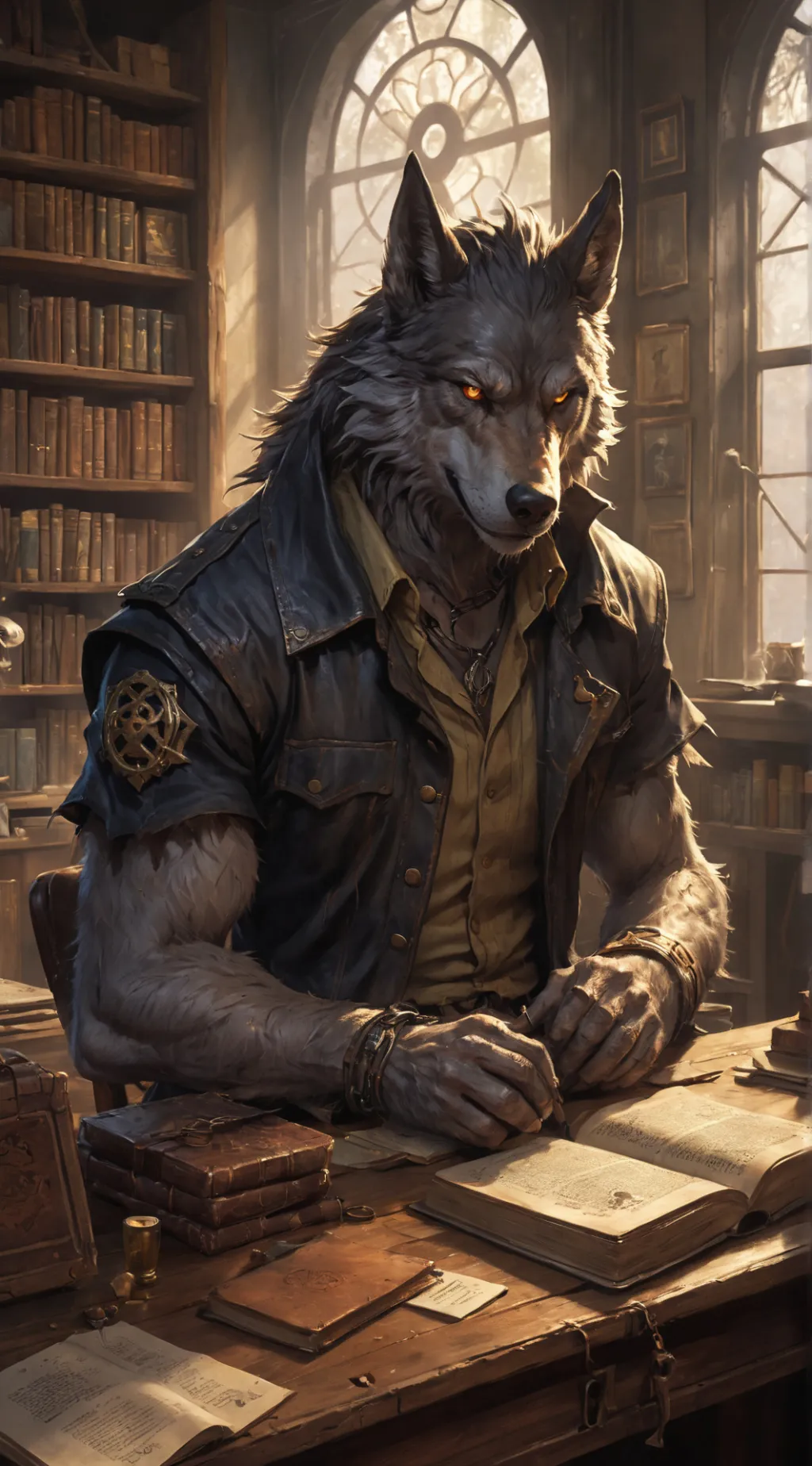 ai character: Leon background