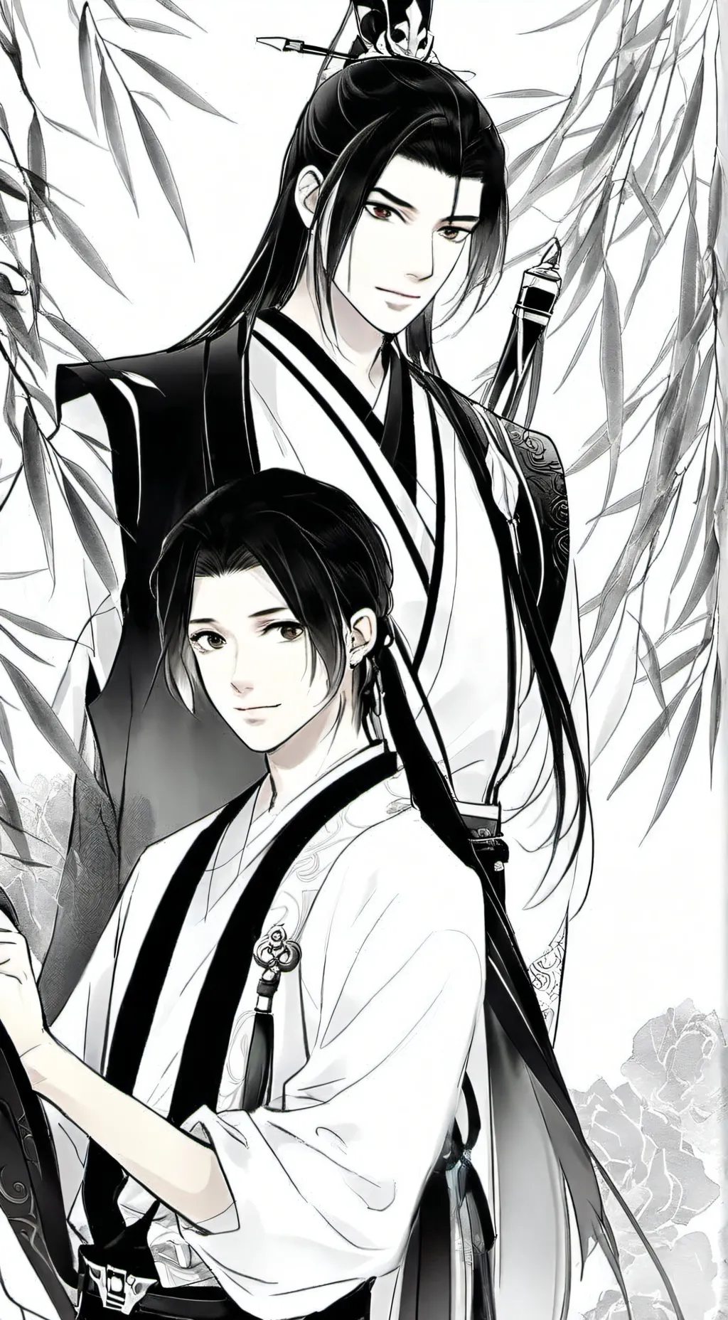 ai character: 言淼，泽祁 background