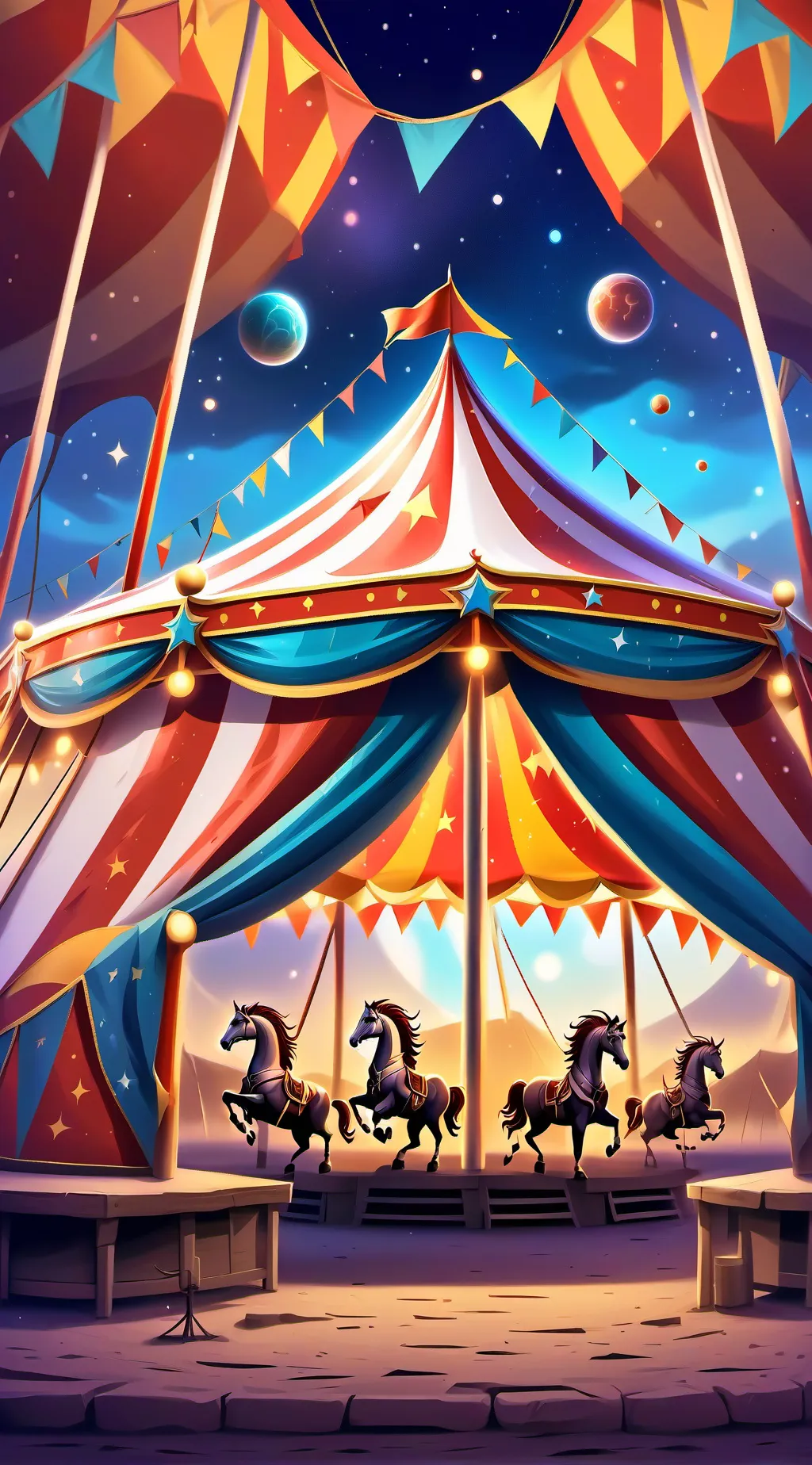 ai character: Mha x circus ￼ background