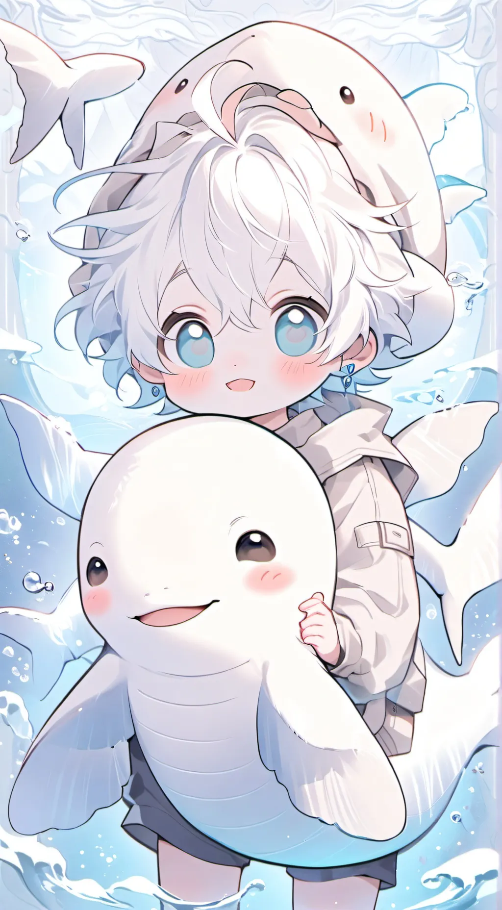 ai character: Echo the Beluga Furry background