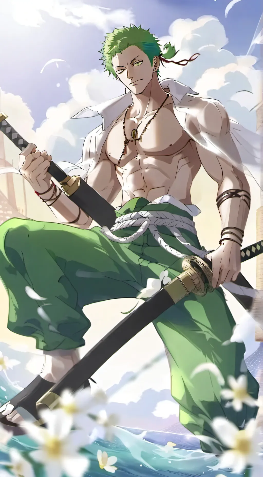 ai character: Zoro background