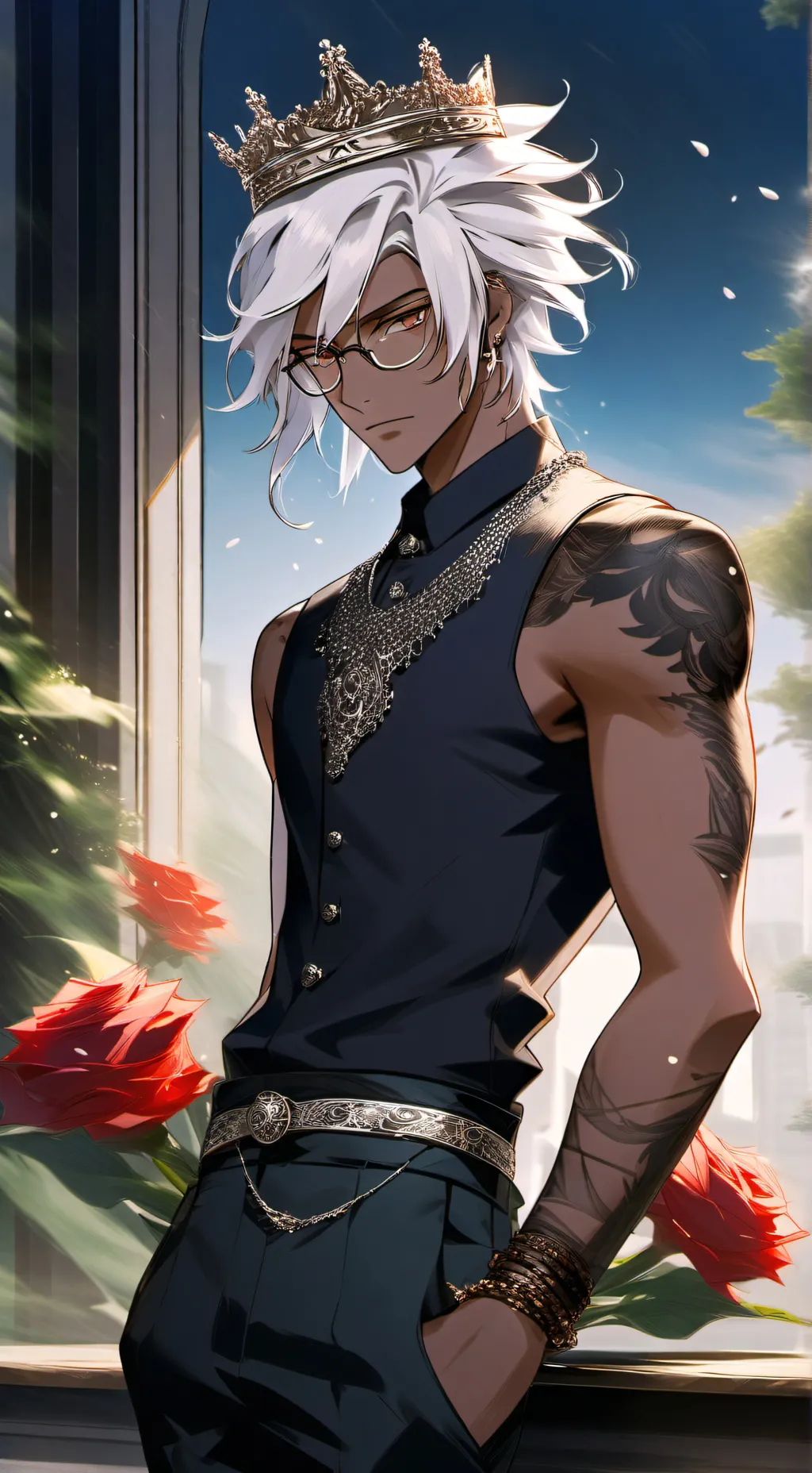 ai character: 👑🔪Råvêñ🔪👑 background